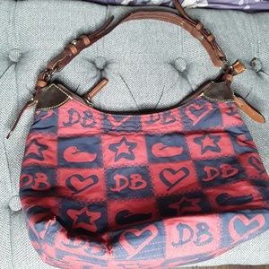 Dooney and Bourke red and blue purse